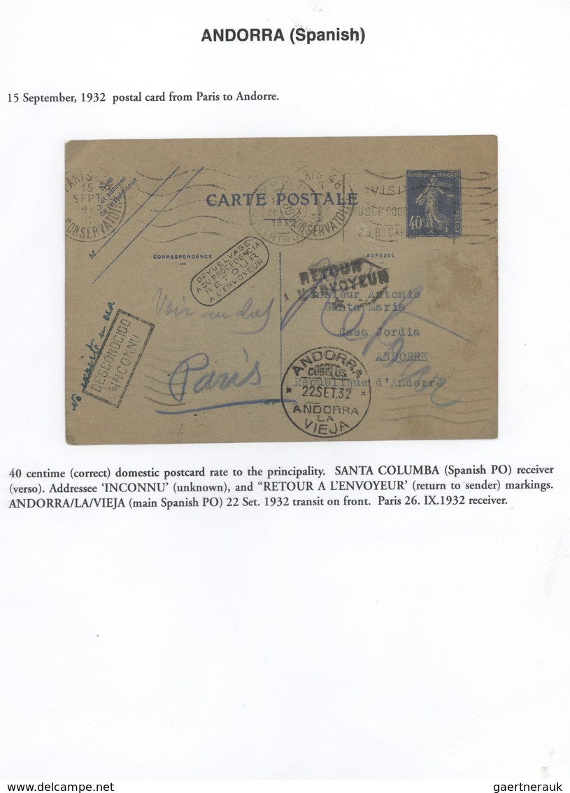 Br/GA Frankreich: 1857/1993, MAIL TO DESTINATIONS ABROAD (incl. a few incoming), collection of apprx. 185