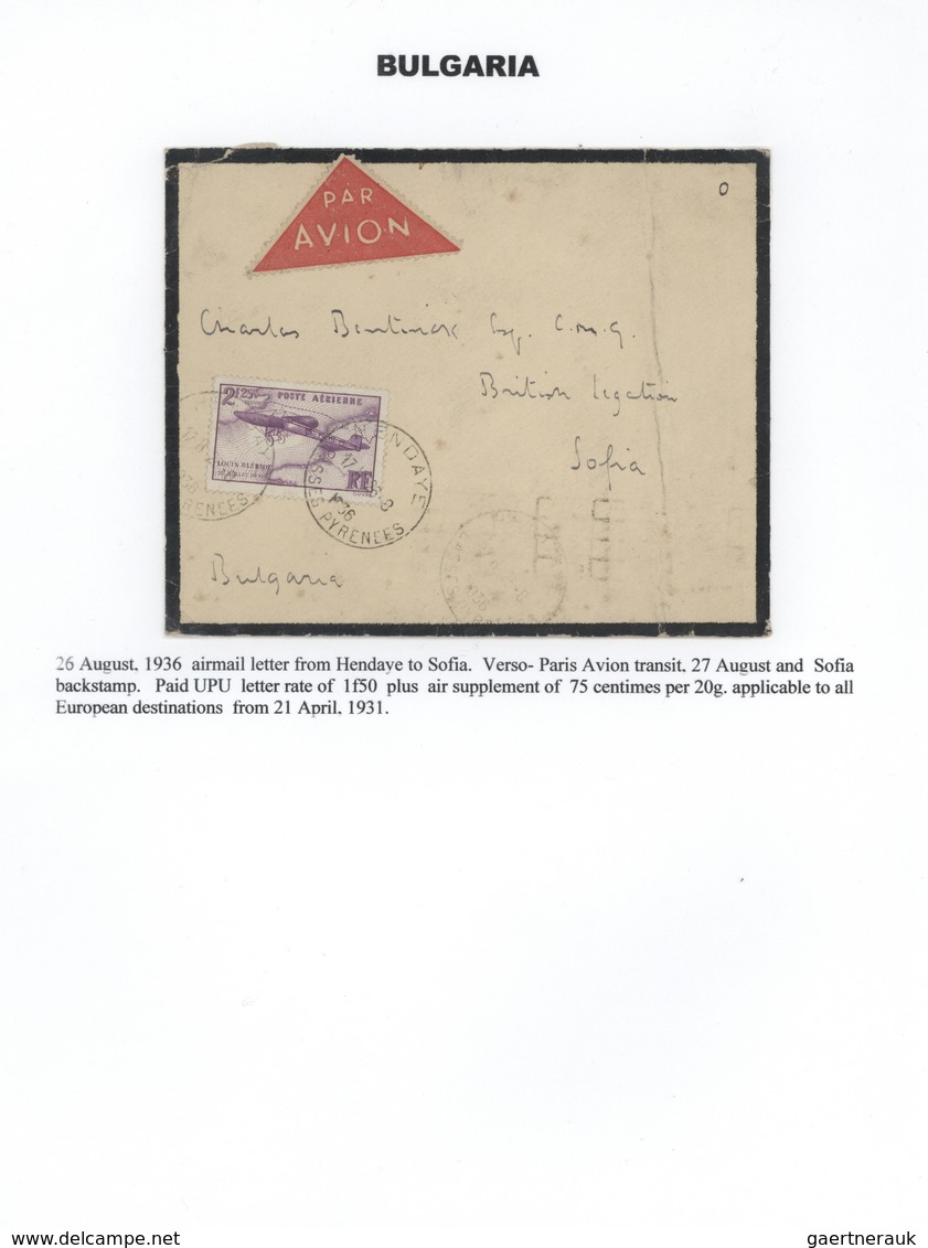 Br/GA Frankreich: 1857/1993, MAIL TO DESTINATIONS ABROAD (incl. a few incoming), collection of apprx. 185
