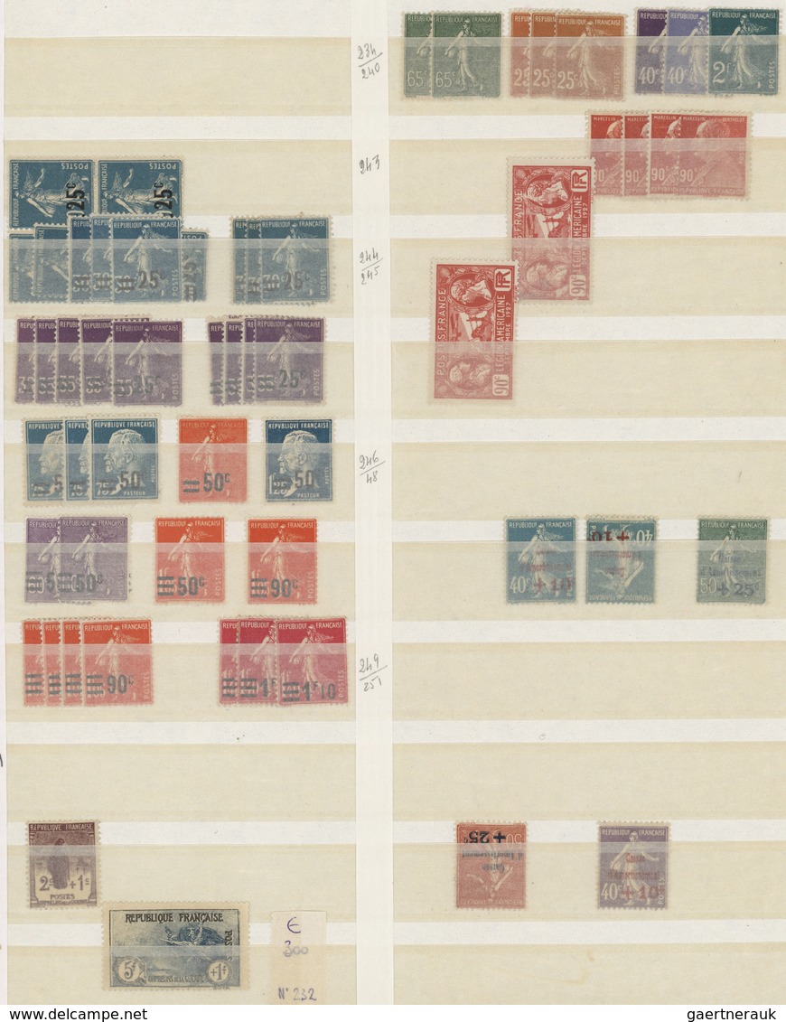 **/*/(*) Frankreich: 1860/1960 (ca.), Mint Stock In An Album, Well Filled Throughout, Some Better Stamps Of C - Oblitérés