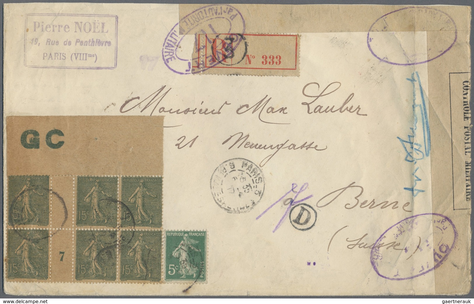 Br/GA/ Frankreich: 1869/1922, lot of apprx. 55 covers, cards and used stationeries, bearing mainly franking