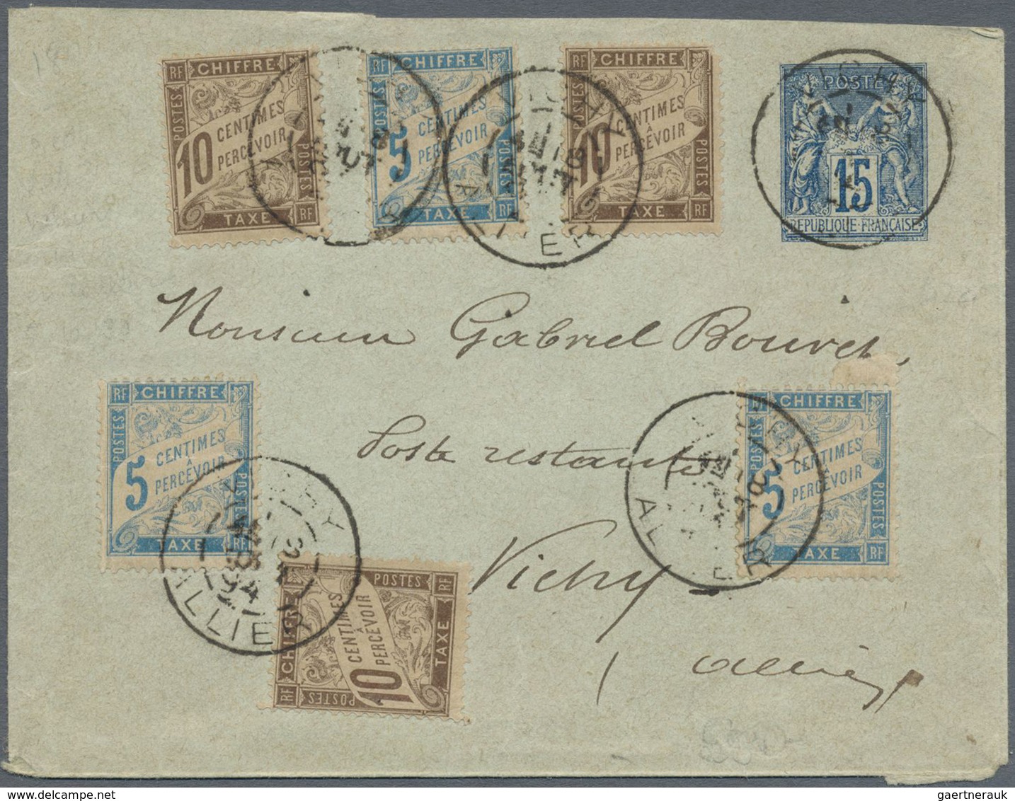 Br/GA Frankreich: 1876/1901, TYPE "SAGE", Holding Of Apprx. 115 Covers/cards/used Stationeries, Varied Con - Oblitérés