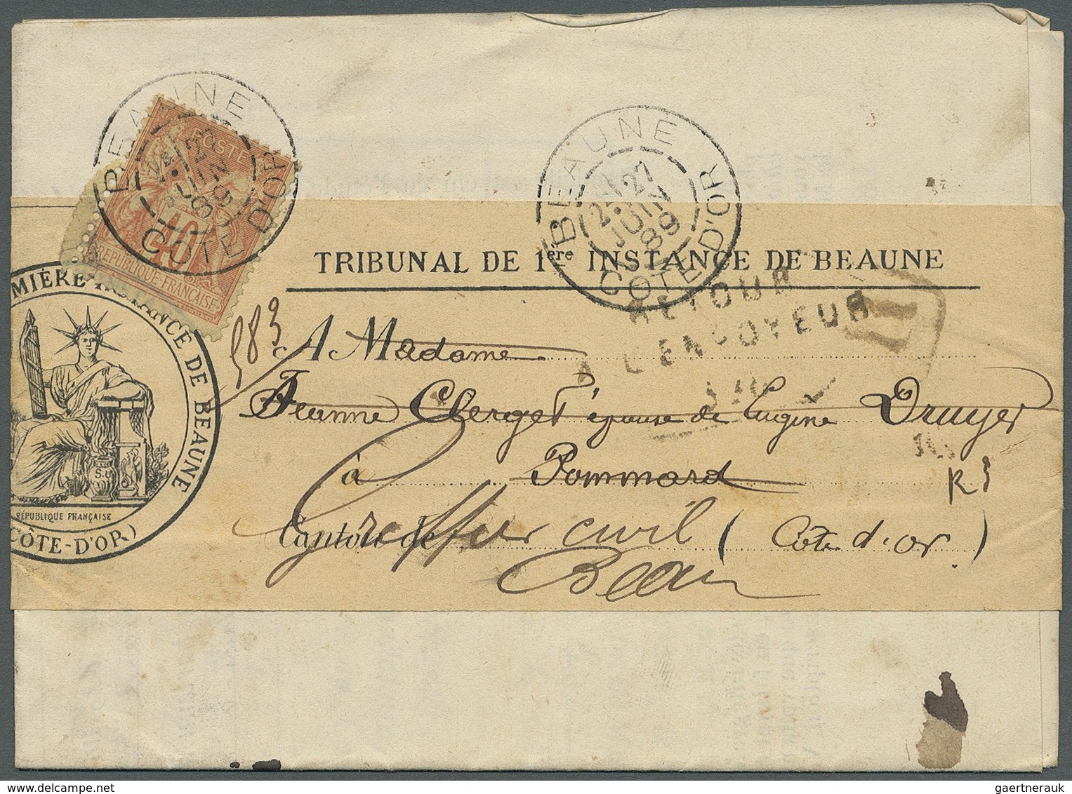 Br Frankreich: 1878/1901: 60 Meist Bessere Belege Mit Frankaturen Type Sage Mit Diversen Besseren Porto - Oblitérés