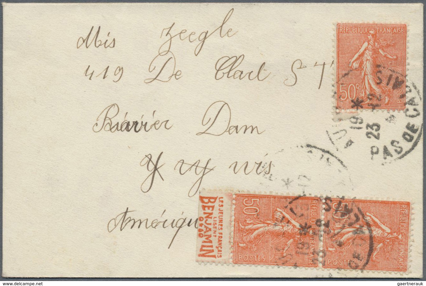 Br Frankreich: 1880/1980 (ca.), Mail To USA, Holding Of More Than 400 (mainly Commercial) Covers/cards, - Oblitérés