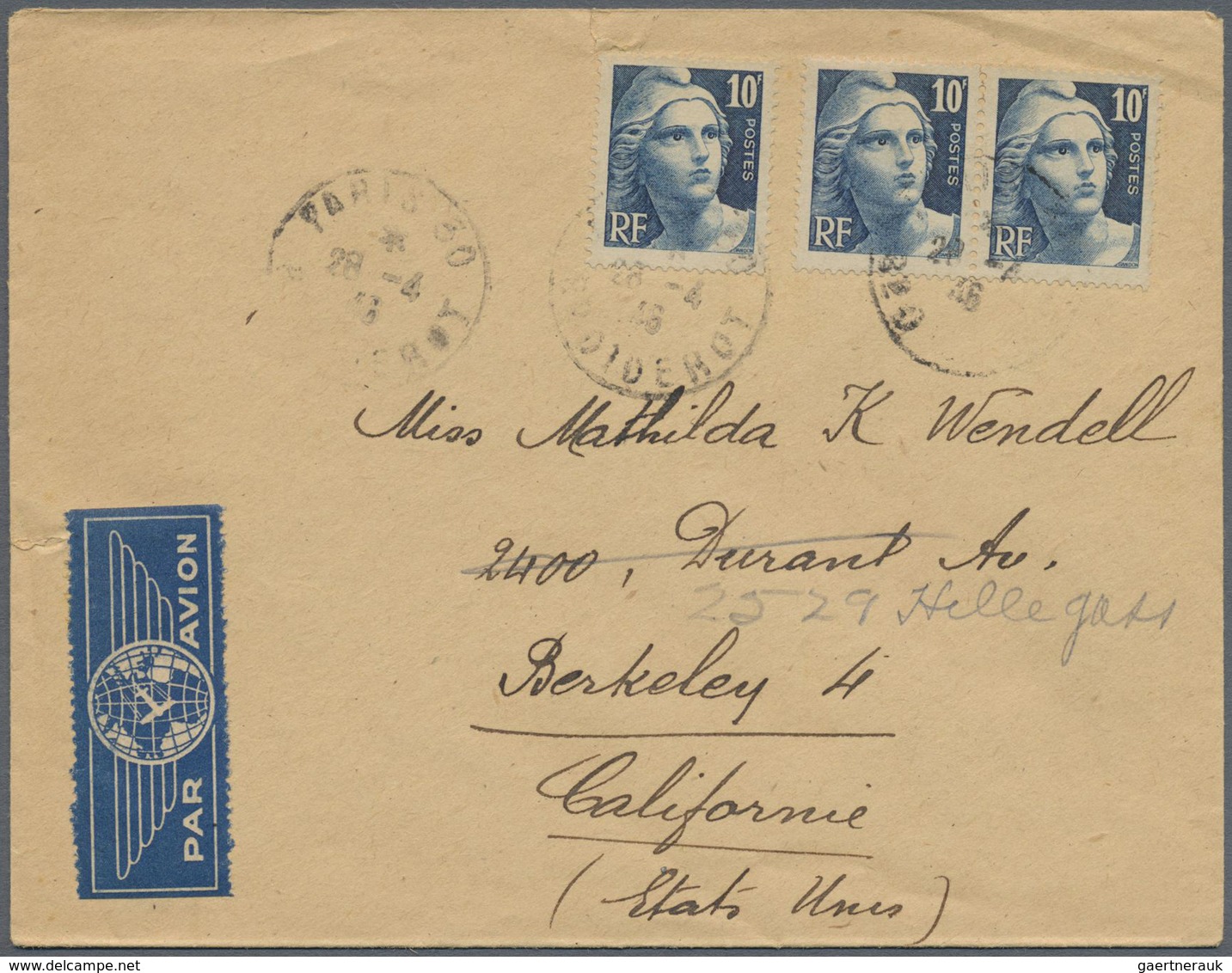 Br Frankreich: 1880/1980 (ca.), Mail To USA, Holding Of More Than 400 (mainly Commercial) Covers/cards, - Oblitérés