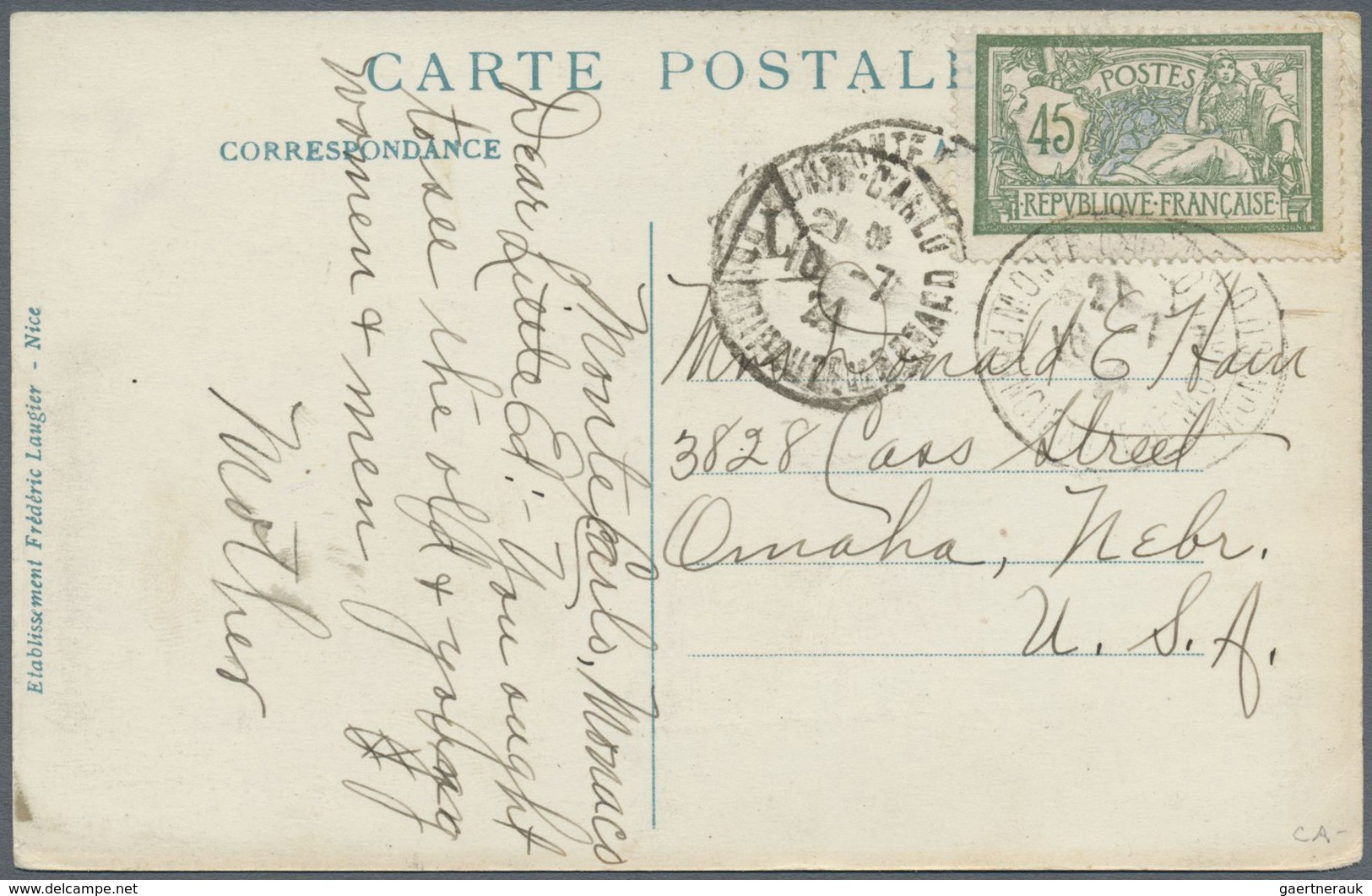 Br Frankreich: 1880/1980 (ca.), Mail to USA, holding of more than 400 (mainly commercial) covers/cards,