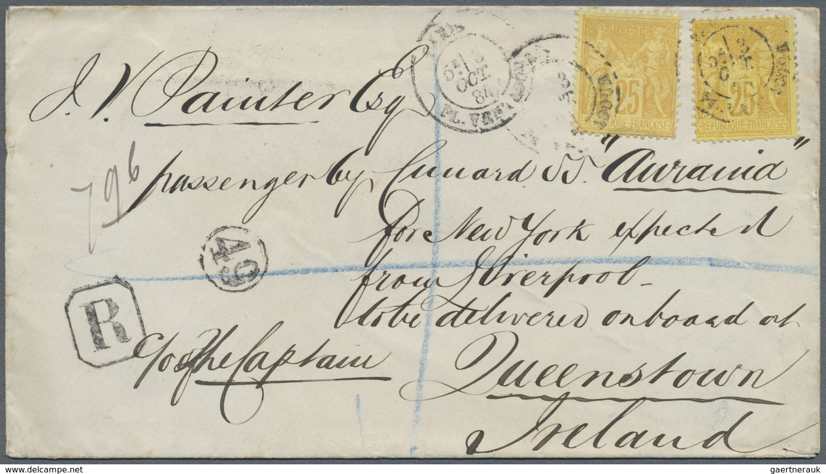 Br Frankreich: 1880/1980 (ca.), Mail to USA, holding of more than 400 (mainly commercial) covers/cards,