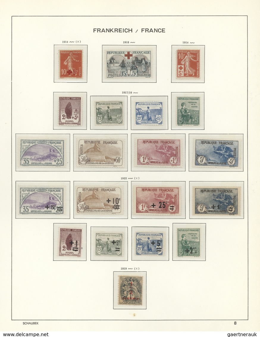 */** Frankreich: 1900/1944, Mint Collection On Schaubek Album Pages, Apparently Excl. "Ile De France" Com - Oblitérés