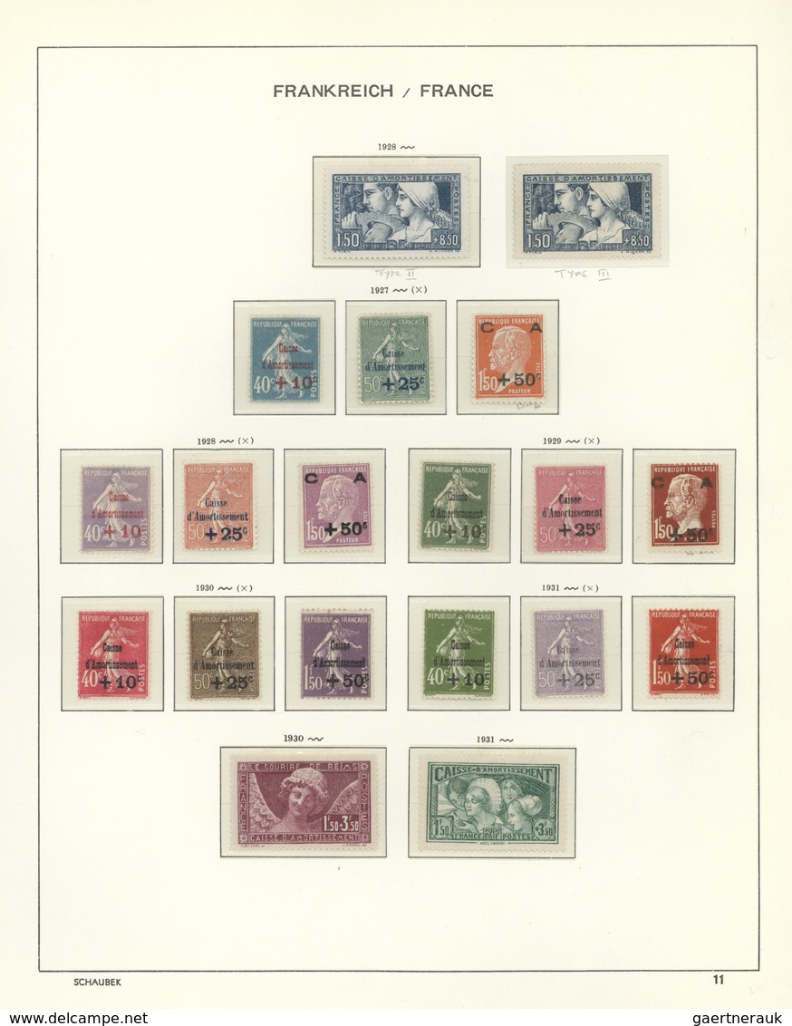 */** Frankreich: 1900/1944, Mint Collection On Schaubek Album Pages, Apparently Excl. "Ile De France" Com - Oblitérés