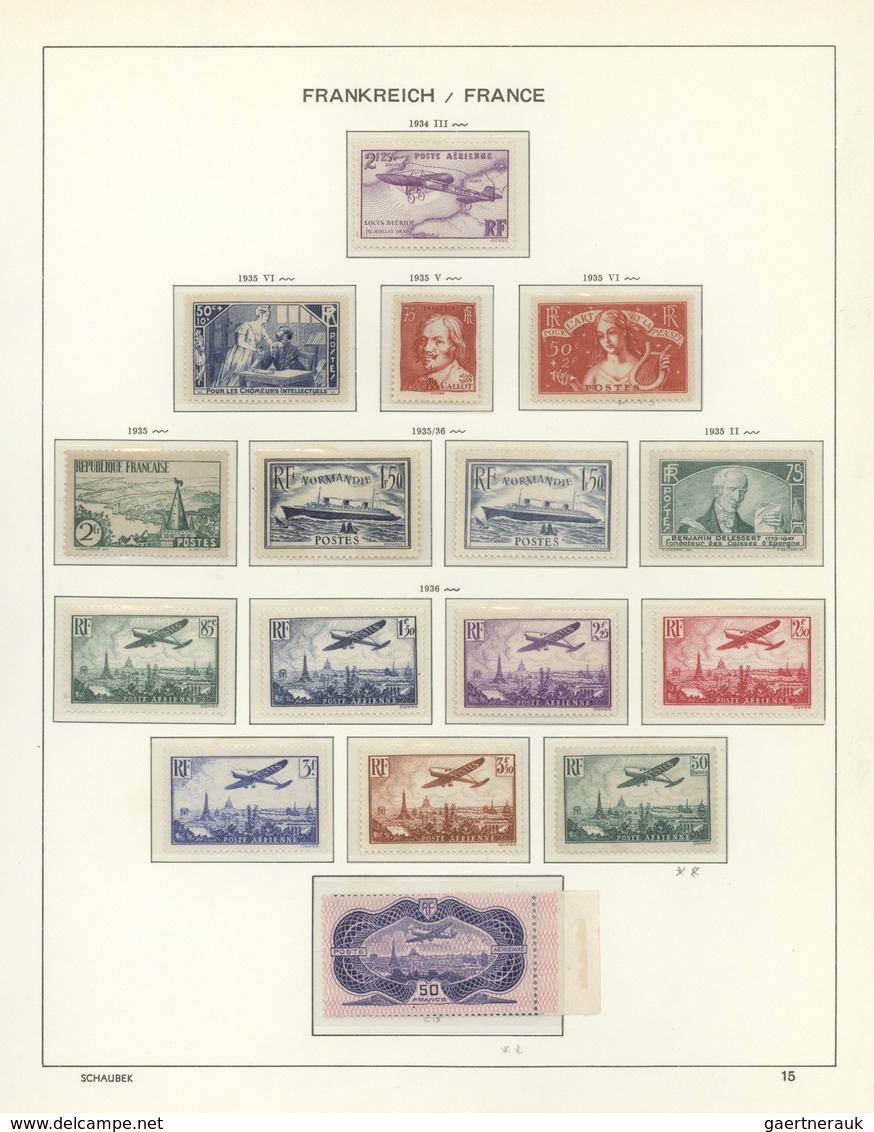 */** Frankreich: 1900/1944, Mint Collection On Schaubek Album Pages, Apparently Excl. "Ile De France" Com - Oblitérés