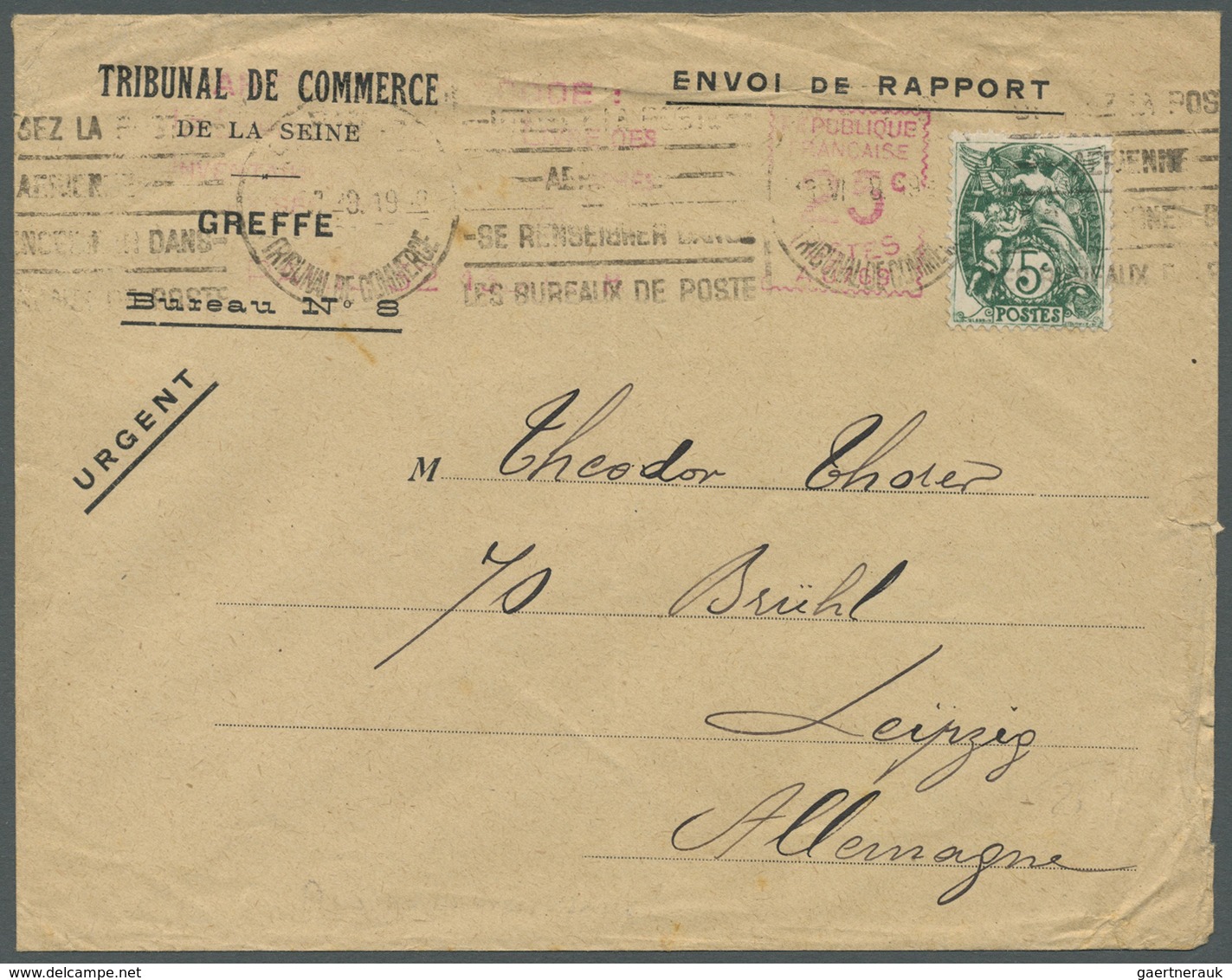 Br Frankreich: 1902/1932, Type Blanc, Vielseitige Partie Von über 70 Briefen/Karten/Ansichtskarten, Dab - Oblitérés