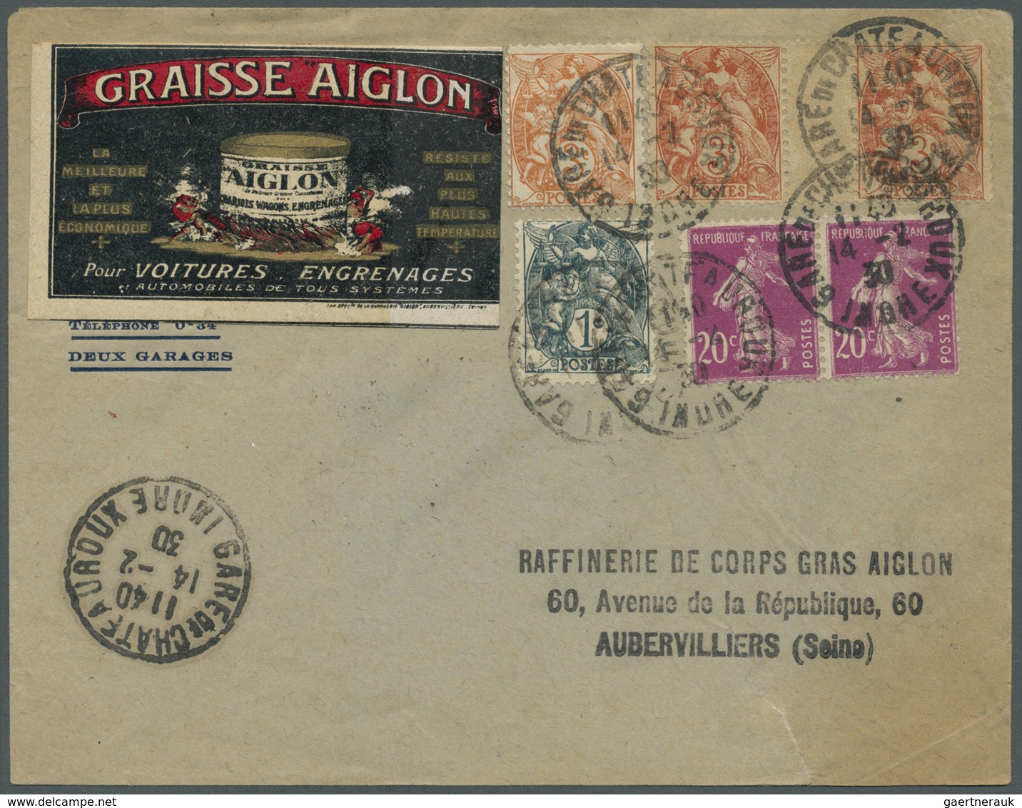 Br Frankreich: 1902/1932, Type Blanc, Vielseitige Partie Von über 70 Briefen/Karten/Ansichtskarten, Dab - Oblitérés