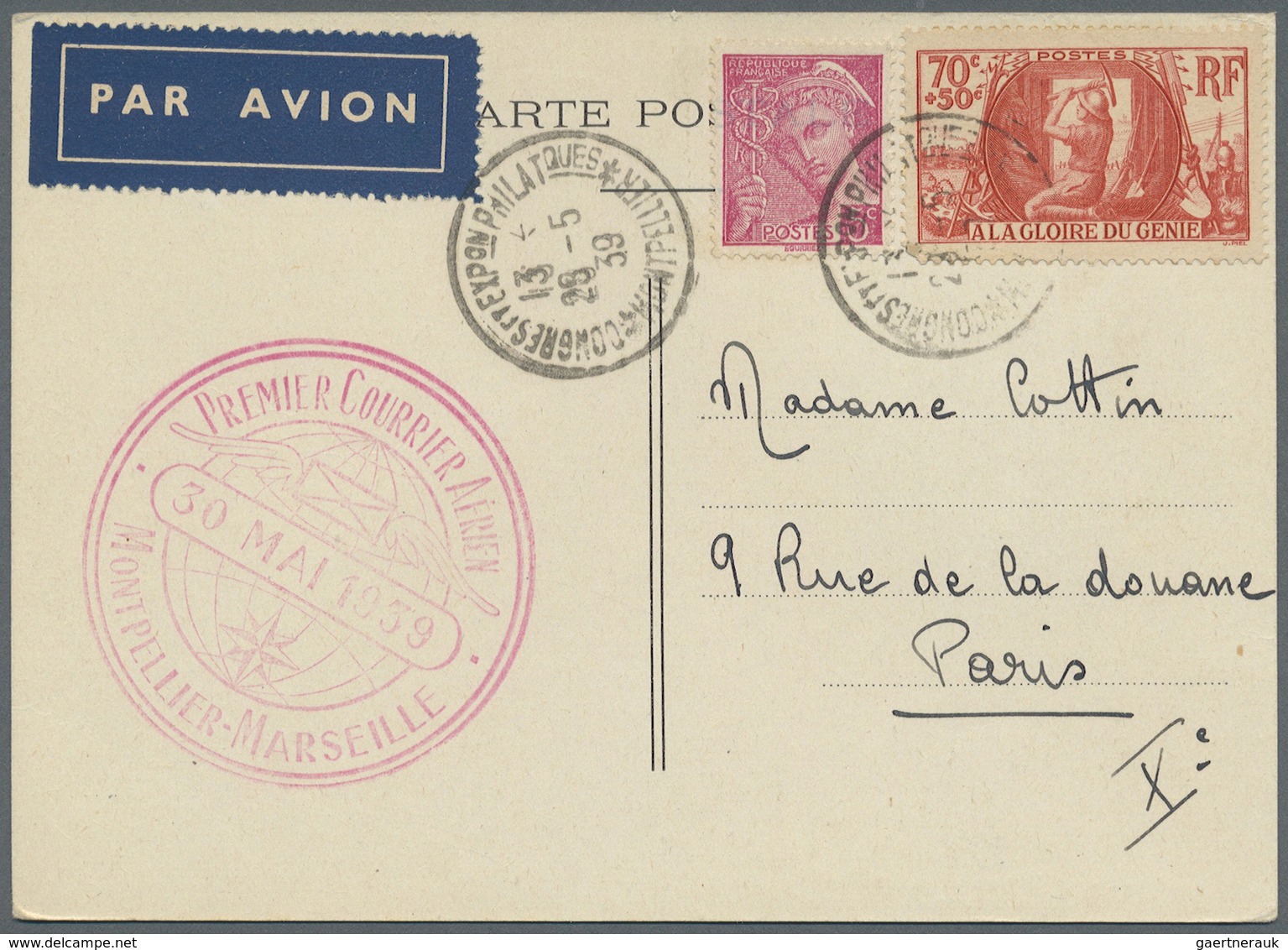 Br Frankreich: 1925/1962, Frankreich Und Kolonien, Partie Von Ca. 57 Belegen, Dabei Dekorative Flugpost - Oblitérés
