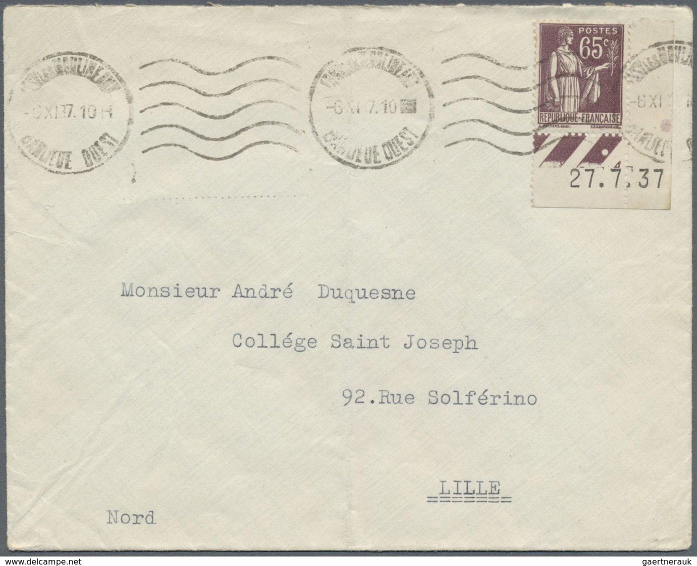 Br Frankreich: 1932/1945, TYPE "PAIX", Accumulation Of Apprx. 1.000 (mainly Commercial) Covers/cards, C - Oblitérés