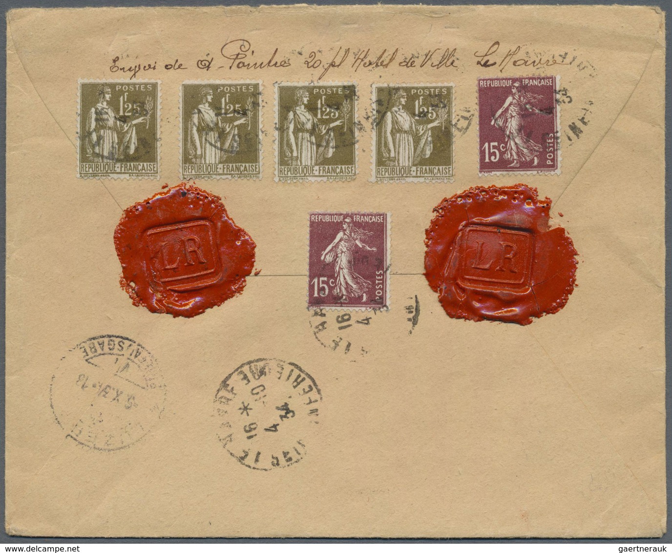 Br Frankreich: 1932/1945, TYPE "PAIX", accumulation of apprx. 1.000 (mainly commercial) covers/cards, c