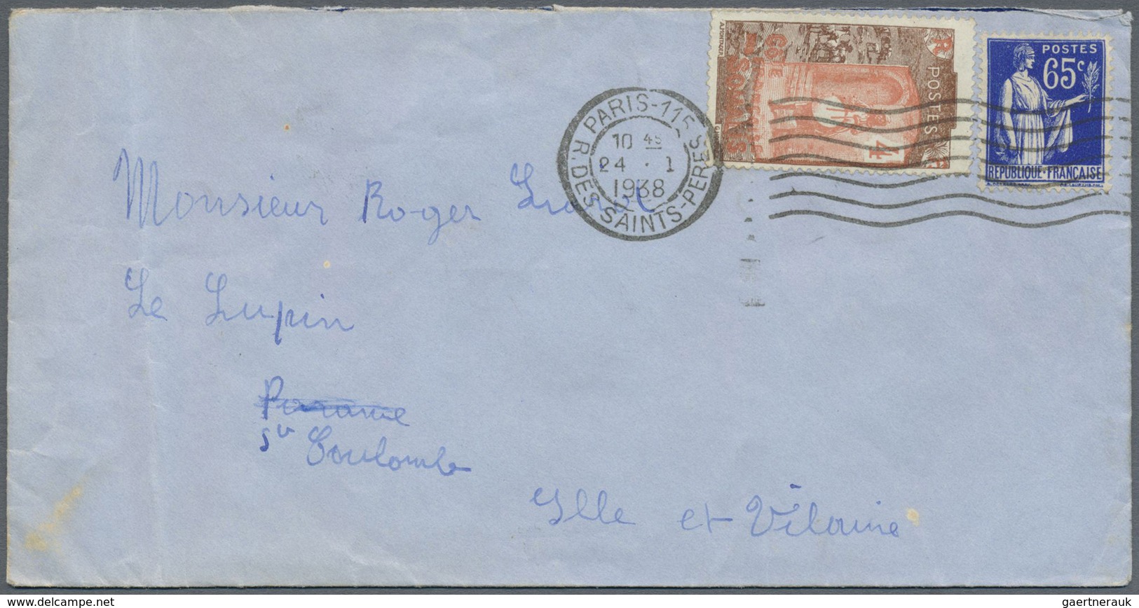 Br Frankreich: 1932/1945, TYPE "PAIX", accumulation of apprx. 1.000 (mainly commercial) covers/cards, c