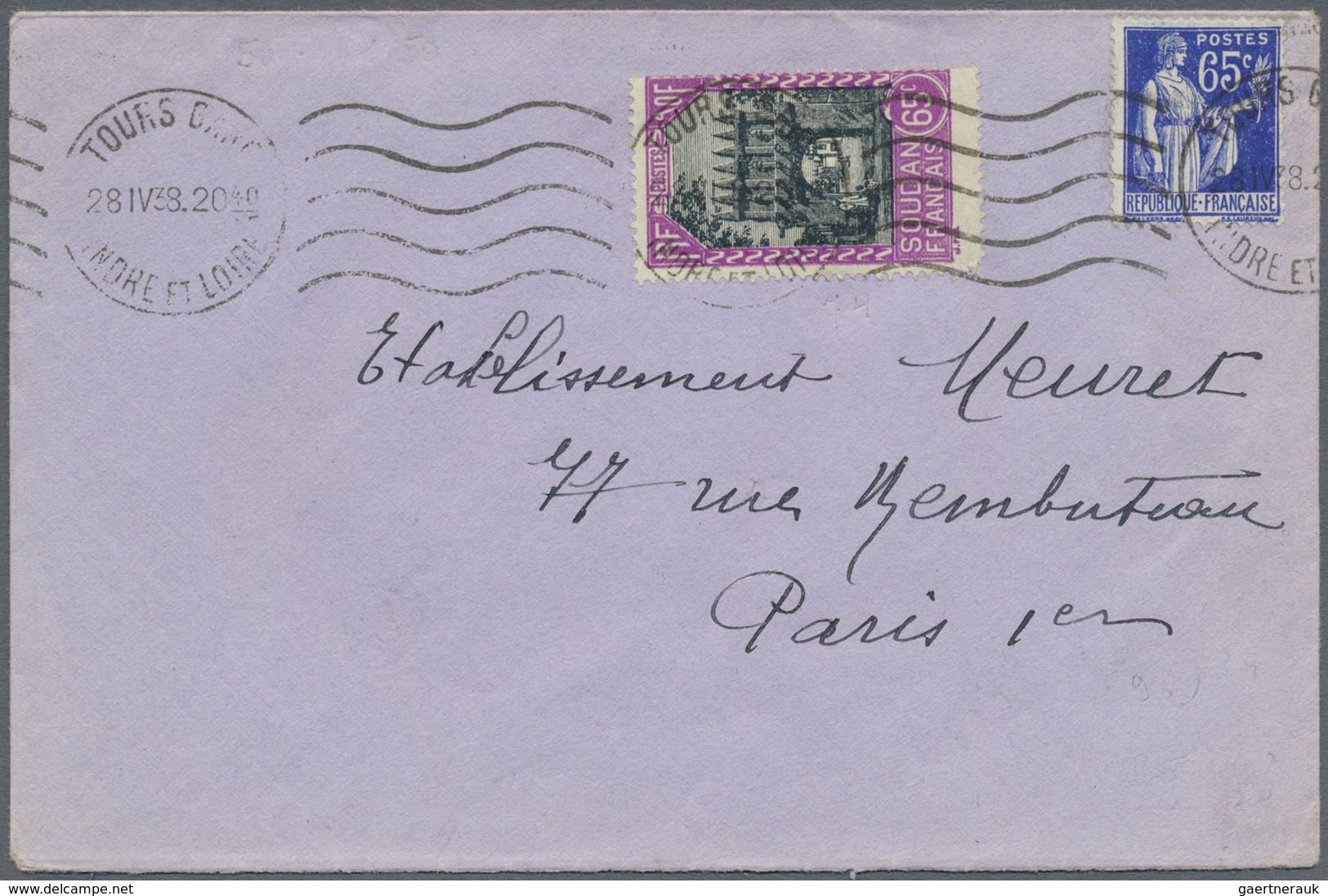 Br Frankreich: 1932/1945, TYPE "PAIX", accumulation of apprx. 1.000 (mainly commercial) covers/cards, c