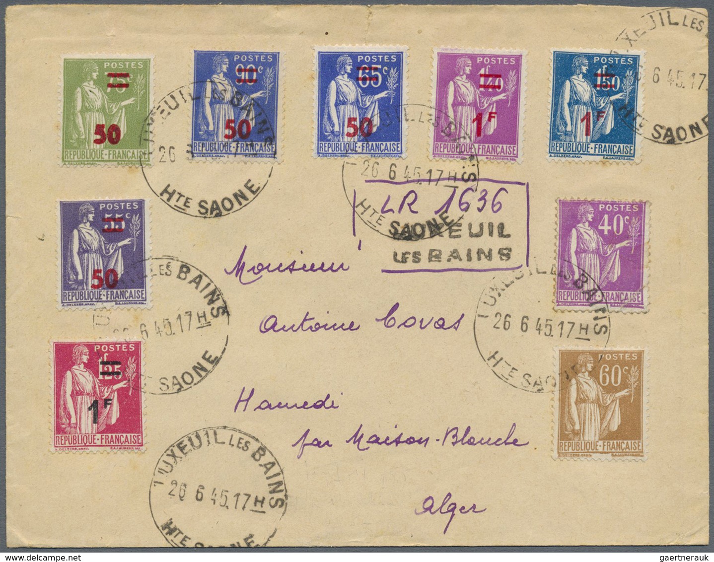 Br Frankreich: 1932/1945, TYPE "PAIX", accumulation of apprx. 1.000 (mainly commercial) covers/cards, c