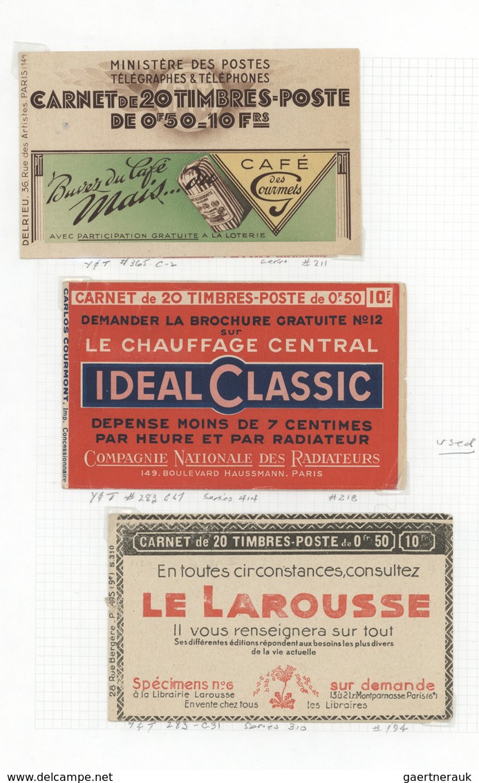 O/** Frankreich: 1932/1938 (ca.), TYPE "PAIX" PUBLICITAIRES 50c. Red, 65c. Blue And 90c. Blue, Specialise - Oblitérés