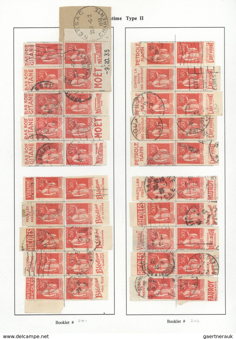 O/** Frankreich: 1932/1938 (ca.), TYPE "PAIX" PUBLICITAIRES 50c. Red, 65c. Blue And 90c. Blue, Specialise - Oblitérés