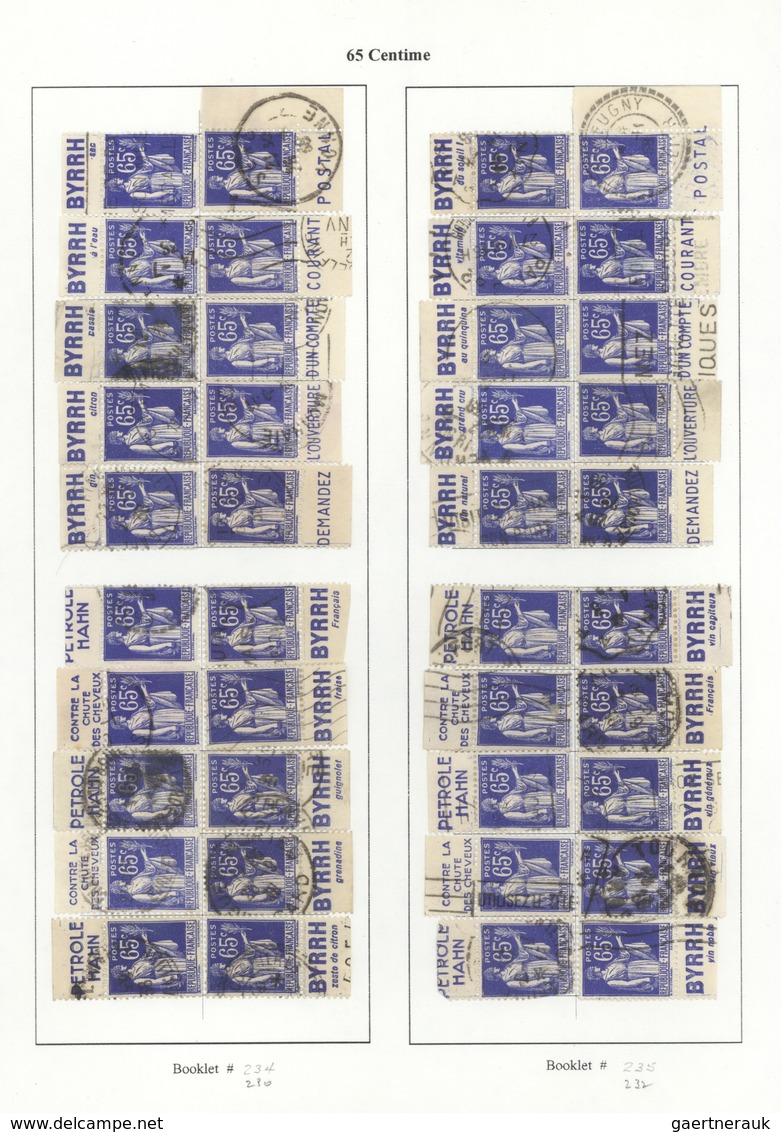 O/** Frankreich: 1932/1938 (ca.), TYPE "PAIX" PUBLICITAIRES 50c. Red, 65c. Blue And 90c. Blue, Specialise - Oblitérés