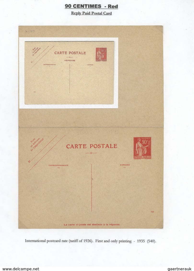 Br/GA Frankreich: 1933/1940 (ca.), TYPE "PAIX", Specialised Collection Of Apprx. 135 Covers, Cards And Sta - Oblitérés