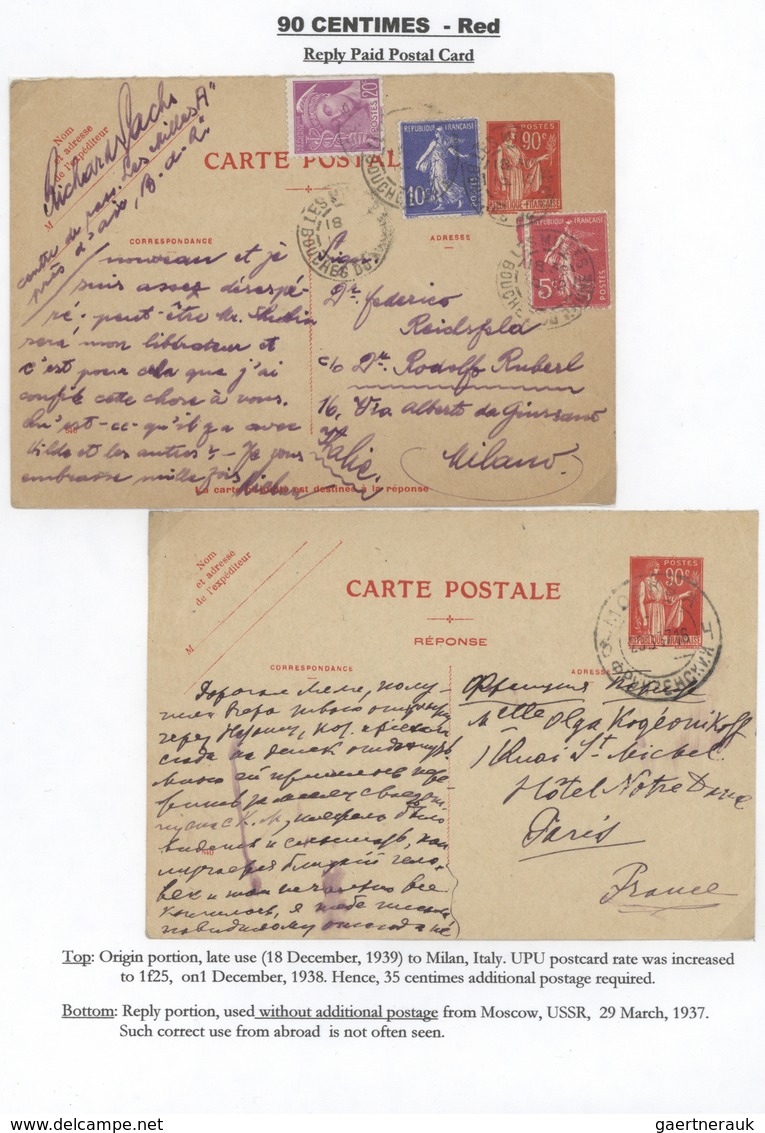 Br/GA Frankreich: 1933/1940 (ca.), TYPE "PAIX", specialised collection of apprx. 135 covers, cards and sta