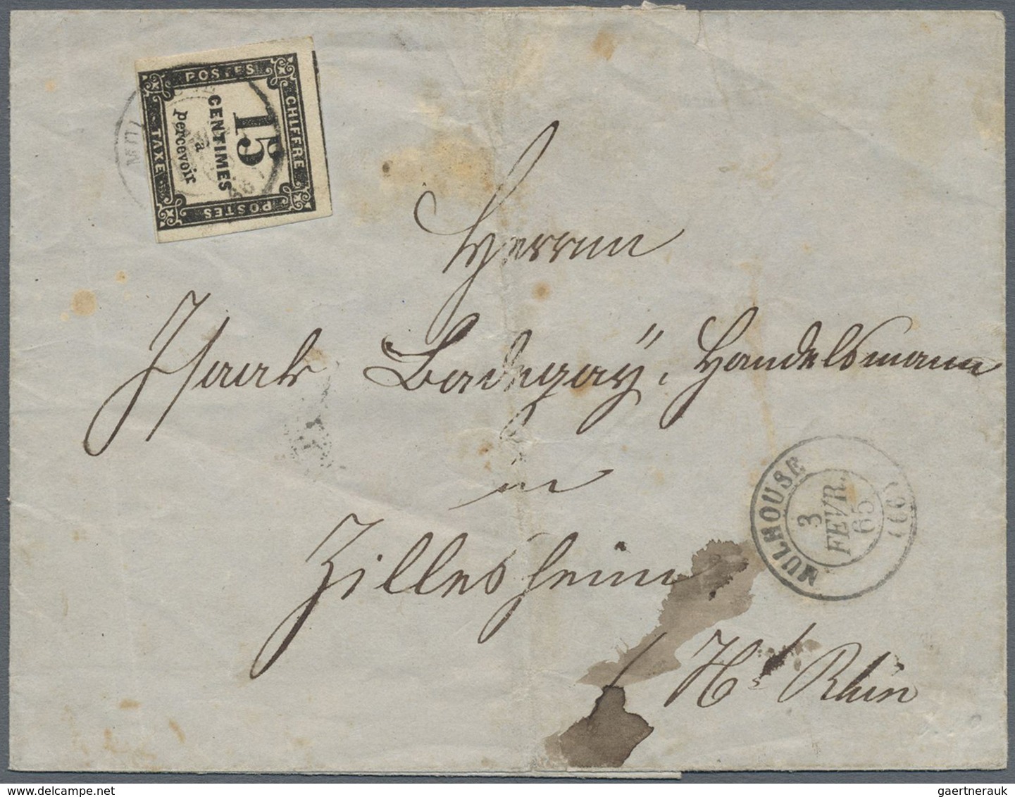 Br Frankreich - Portomarken: 1850/1980 (ca.), Insufficiently Paid Domestic Mail, Holding Of Apprx. 230 - 1859-1959 Lettres & Documents