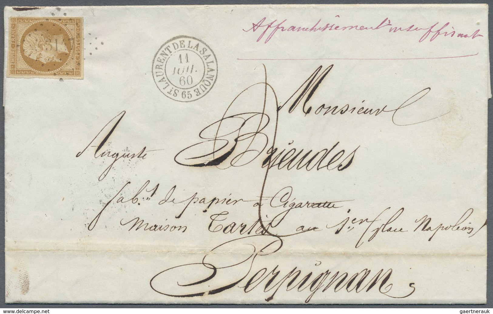 Br Frankreich - Portomarken: 1850/1980 (ca.), insufficiently paid domestic mail, holding of apprx. 230