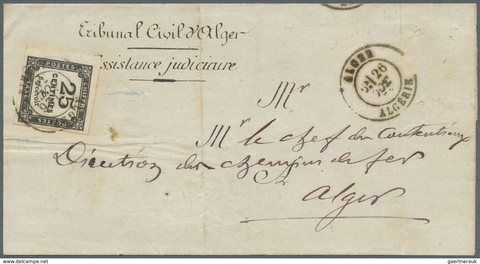 Br Frankreich - Portomarken: 1850/1980 (ca.), insufficiently paid domestic mail, holding of apprx. 230