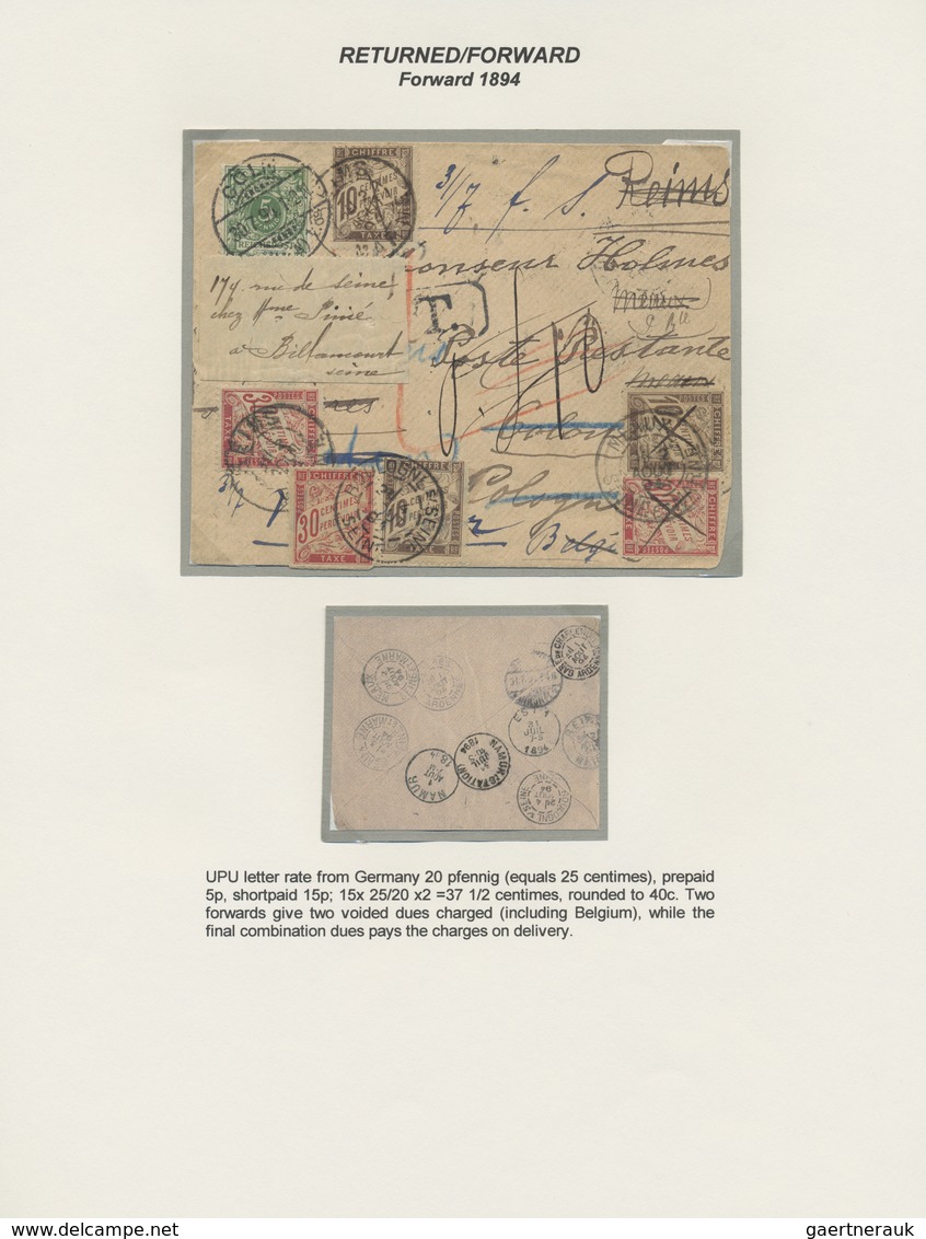 Br/GA Frankreich - Portomarken: 1859/1959, "100 YEARS OF FRENCH POSTAGE DUES", Extraordinary Exhibit Colle - 1859-1959 Lettres & Documents
