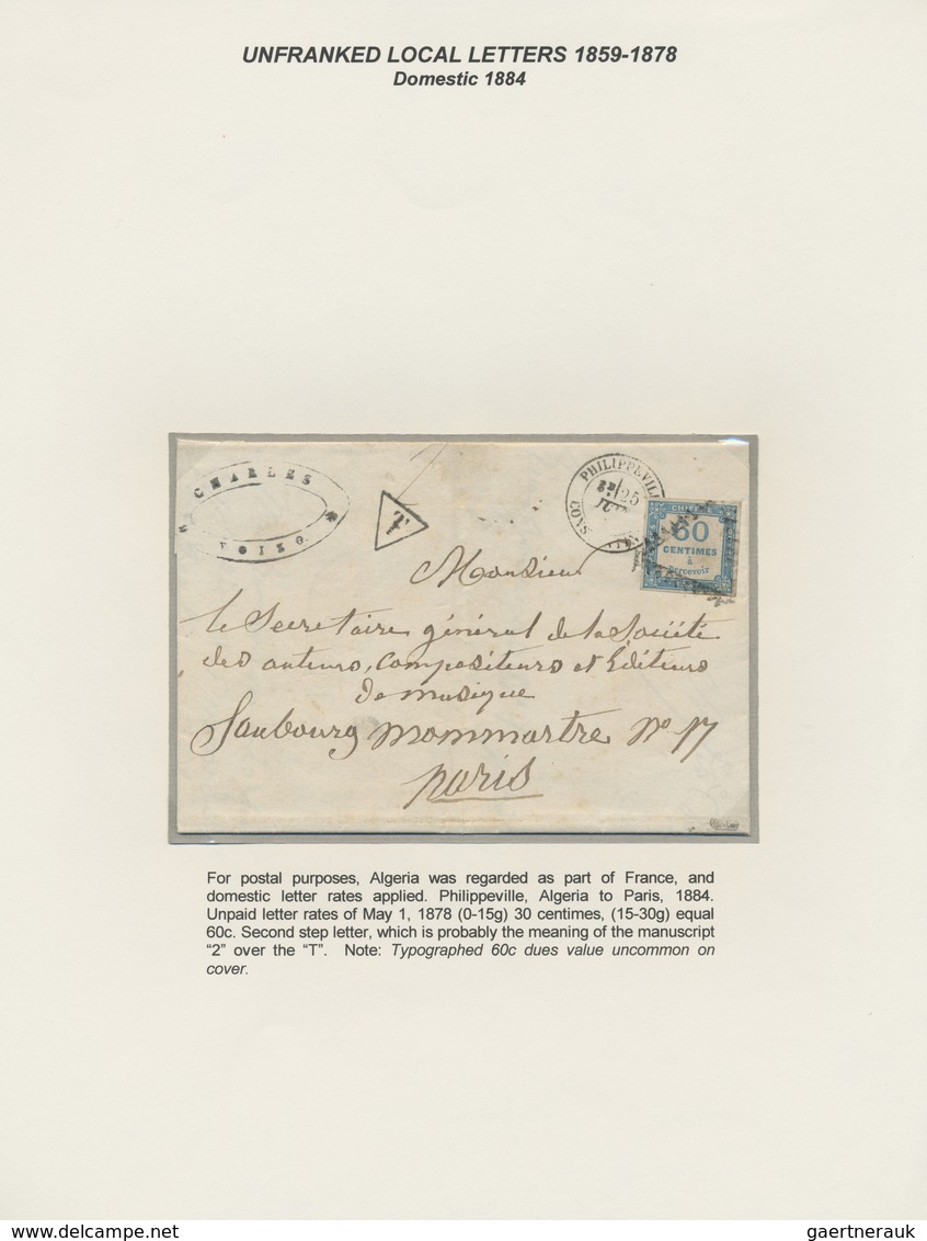 Br/GA Frankreich - Portomarken: 1859/1959, "100 YEARS OF FRENCH POSTAGE DUES", extraordinary exhibit colle