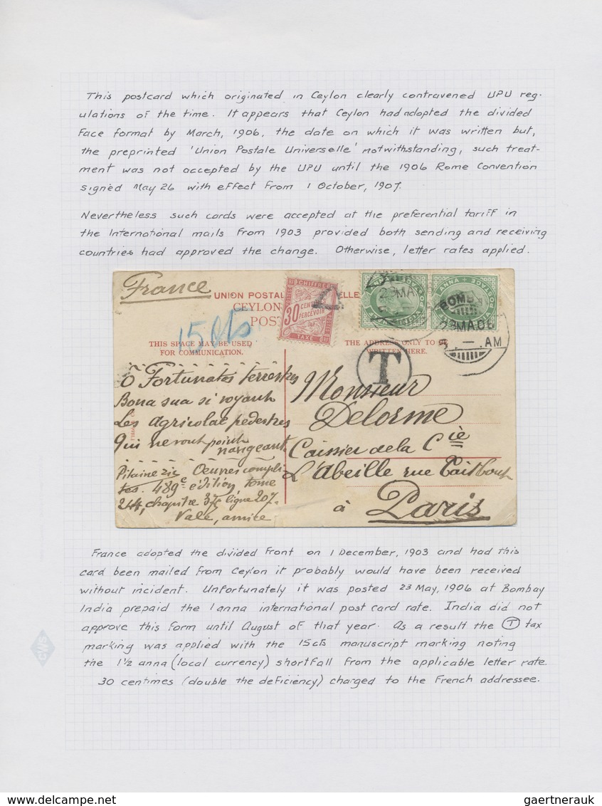 Br/GA Frankreich - Portomarken: 1859/1959, "100 YEARS OF FRENCH POSTAGE DUES", extraordinary exhibit colle