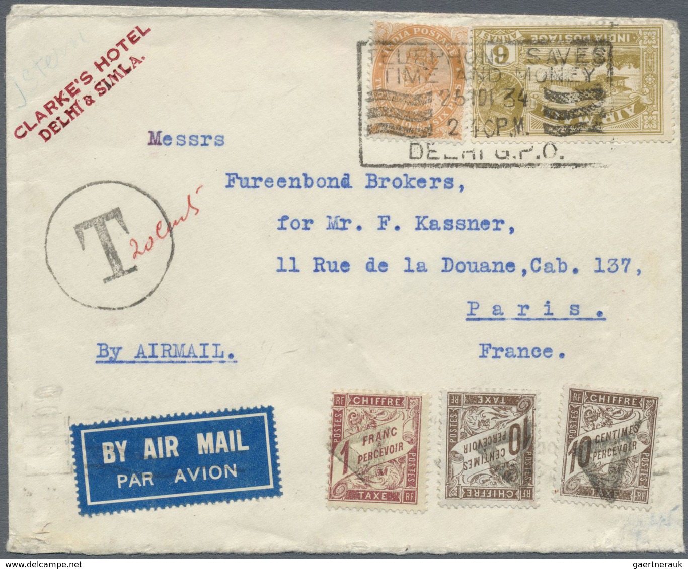 Br Frankreich - Portomarken: 1870/1980 (ca.), Insufficiently Paid Incoming Mail, Accumulation Of Apprx. - 1859-1959 Lettres & Documents