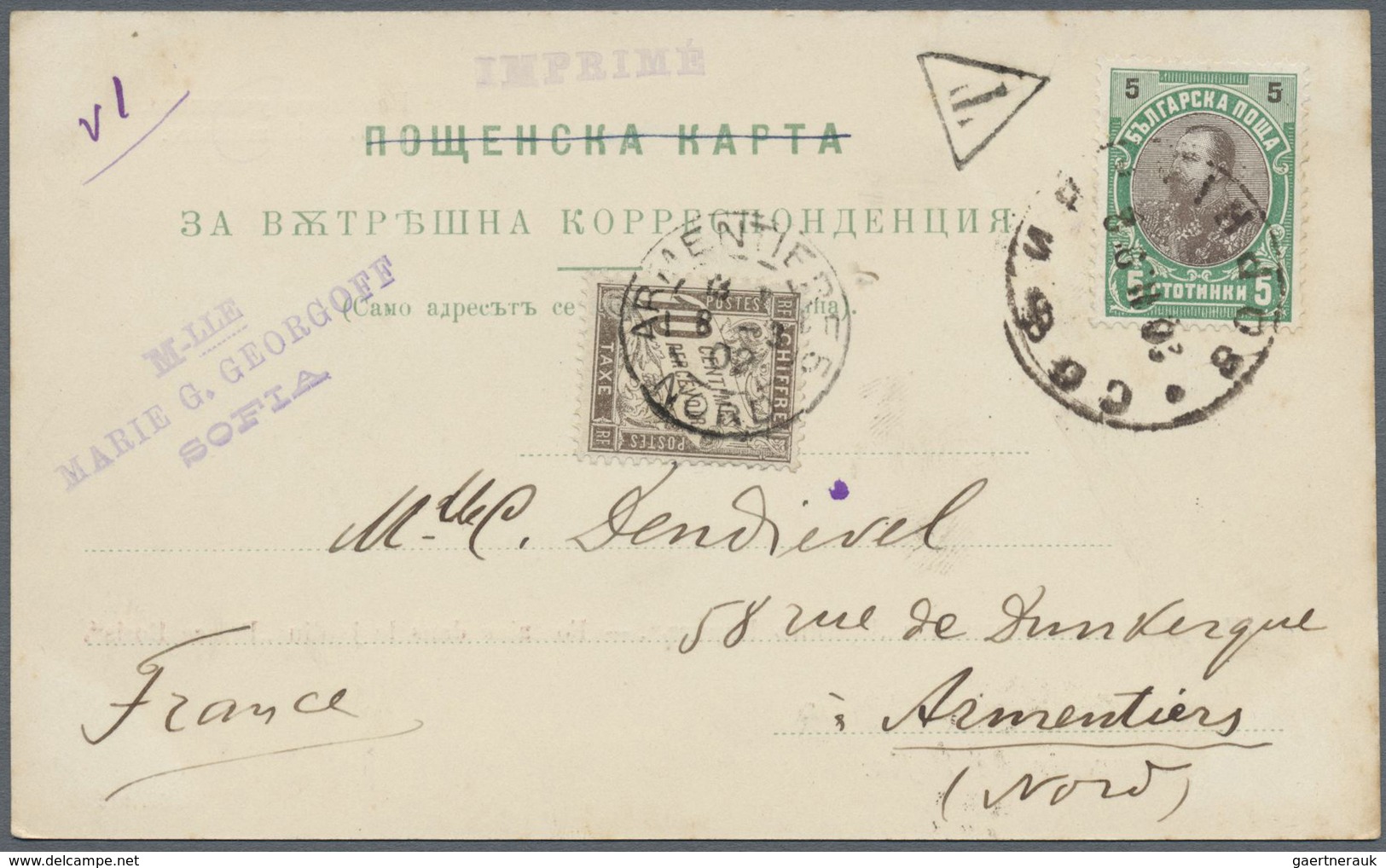 Br Frankreich - Portomarken: 1870/1980 (ca.), insufficiently paid incoming mail, accumulation of apprx.