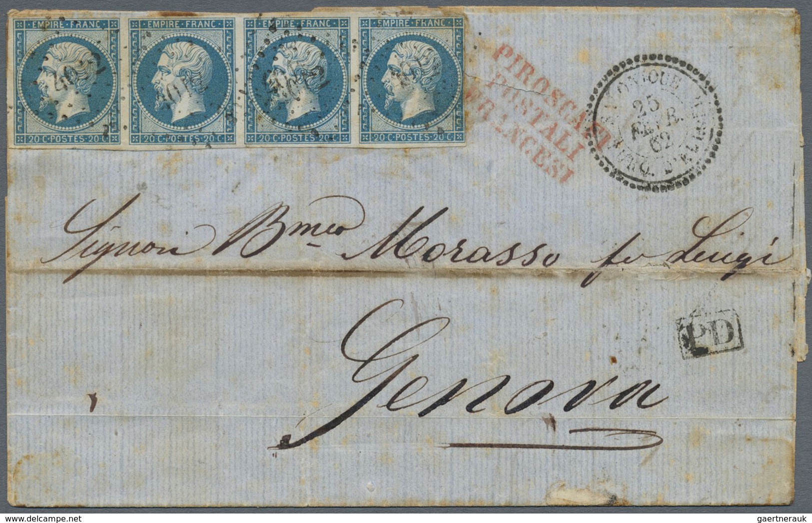 Br/GA Französische Post In Der Levante: 1862/1903, Levant And Others, Lot Of Six Entires, Varied Condition - Autres & Non Classés