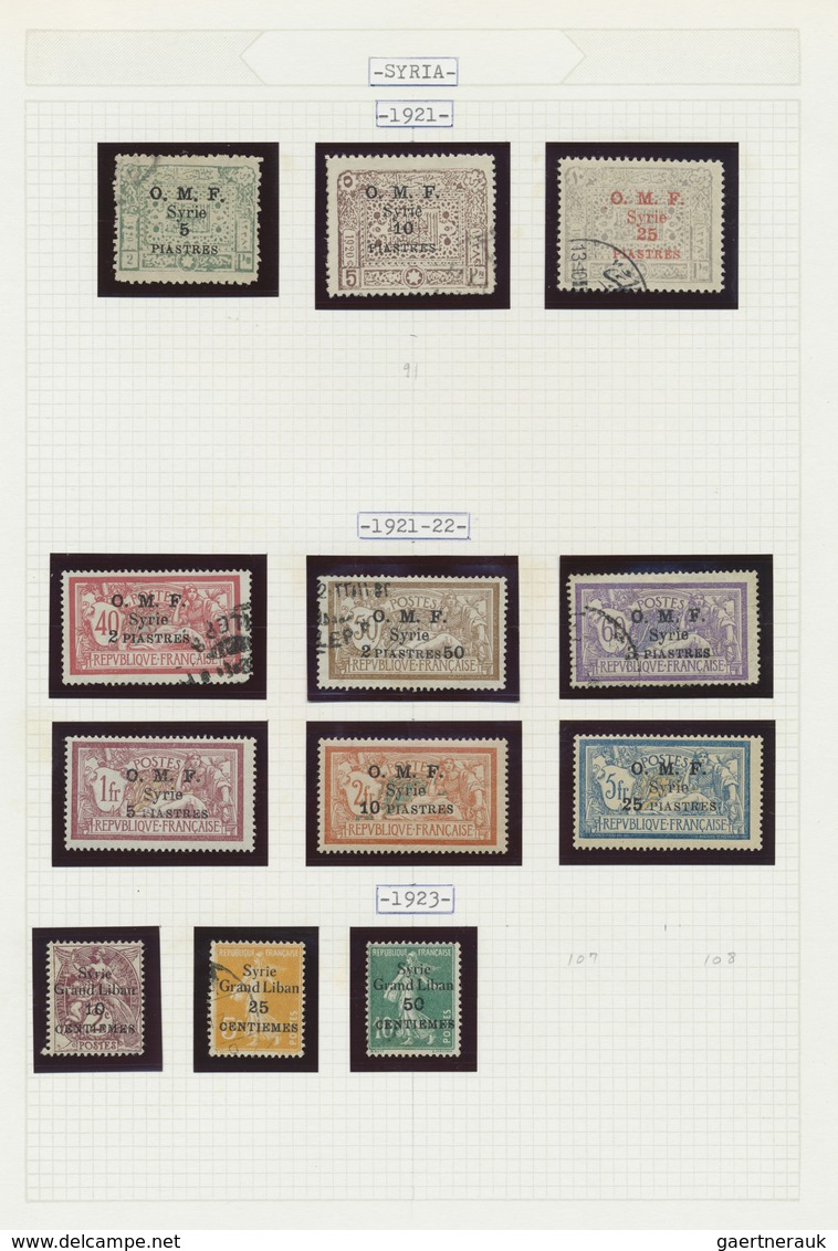 */O Französische Post In Der Levante: 1919/1950 (ca.), French Areas In Levant, Mint And Used Collection - Autres & Non Classés