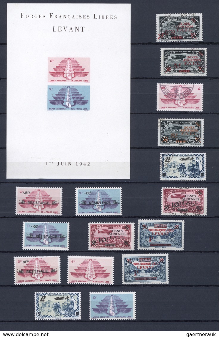 */**/(*)/O Französische Post In Der Levante: 1942/1943, F.F.L. Issues, Mainly Mint Assortment On Stocksheets In - Autres & Non Classés