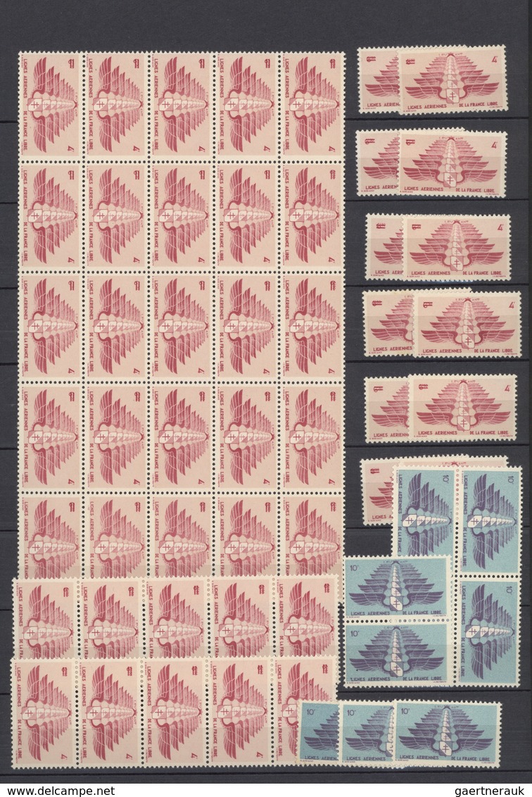 ** Französische Post In Der Levante: 1942/1943, F.F.L. Issues, U/m Accumulation Incl. Units. Maury Cat. - Autres & Non Classés