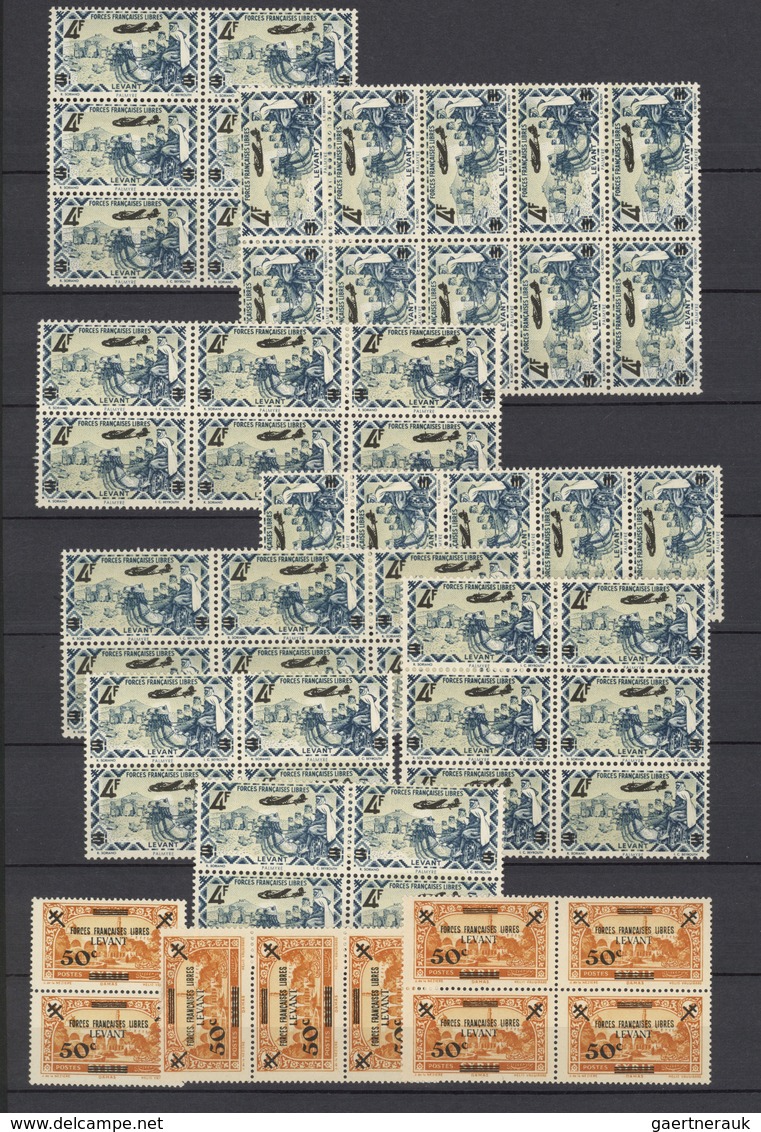 ** Französische Post In Der Levante: 1942/1943, F.F.L. Issues, U/m Accumulation Incl. Units. Maury Cat. - Autres & Non Classés