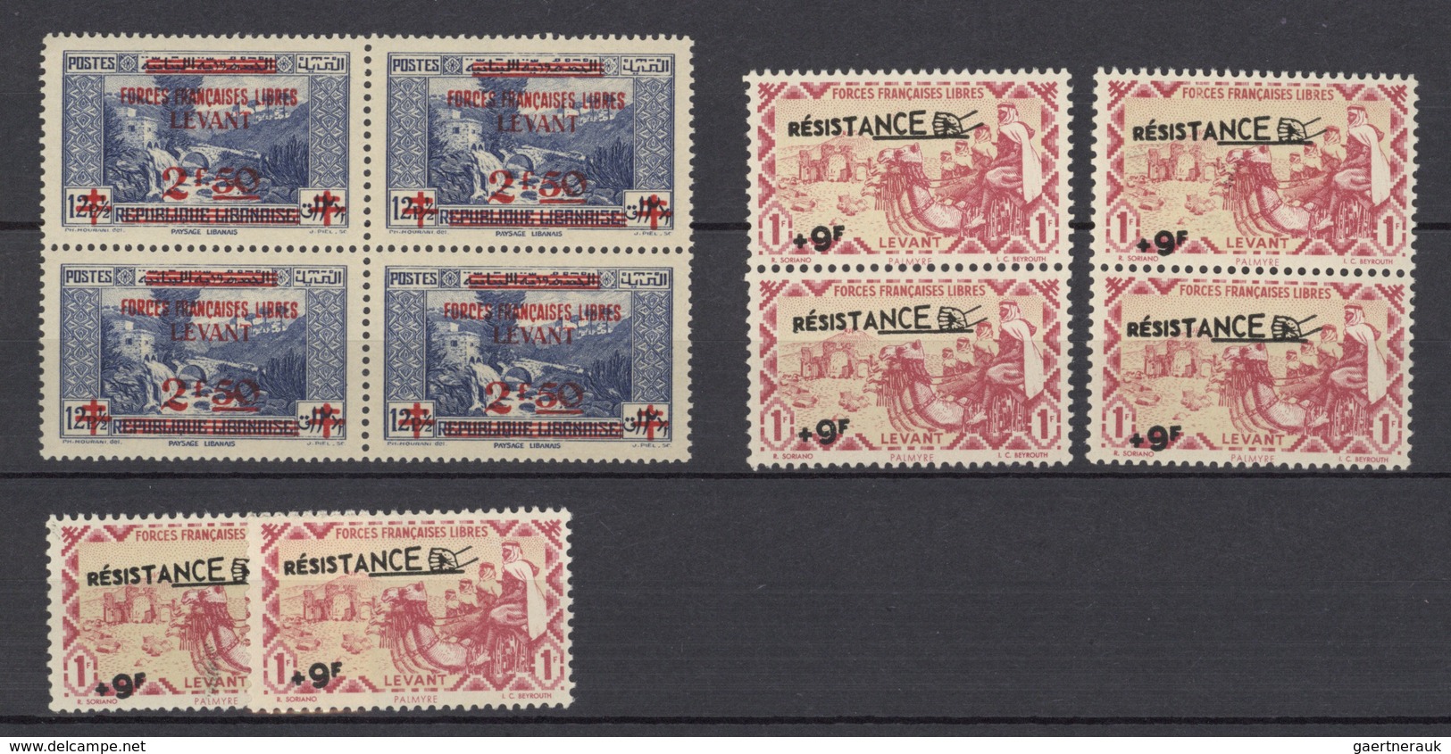 ** Französische Post In Der Levante: 1942/1943, F.F.L. Issues, U/m Accumulation Incl. Units. Maury Cat. - Autres & Non Classés