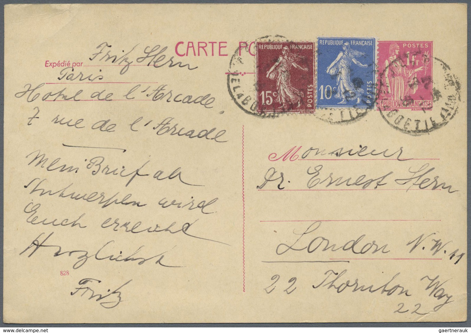 GA Frankreich - Ganzsachen: 1875/1990 (ca.), accumulation of apprx. 330 used and unsued stationeries, c