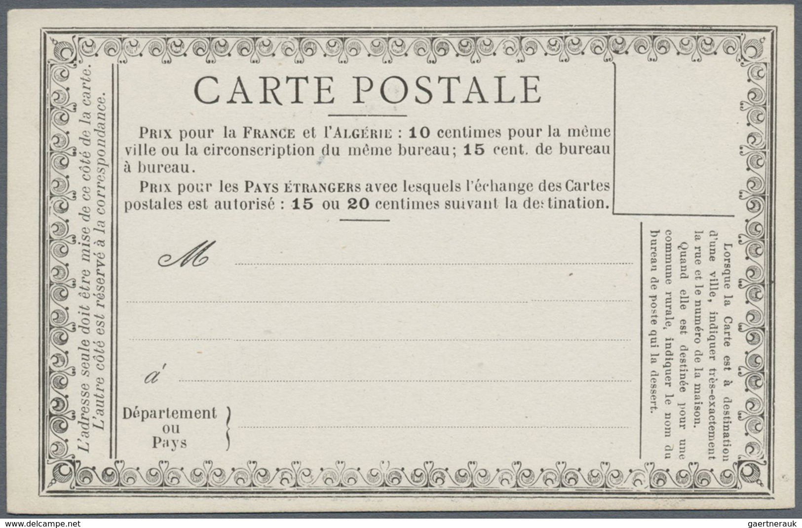 GA Frankreich - Ganzsachen: 1875/1990 (ca.), accumulation of apprx. 330 used and unsued stationeries, c