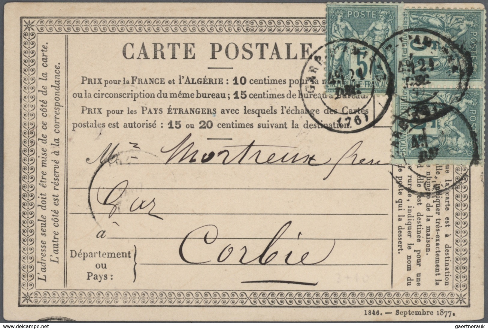 GA Frankreich - Ganzsachen: 1875/1910 (ca.), Sammlung von etwa 140 alten Ganzsachen bzw. Postkarten-Vor