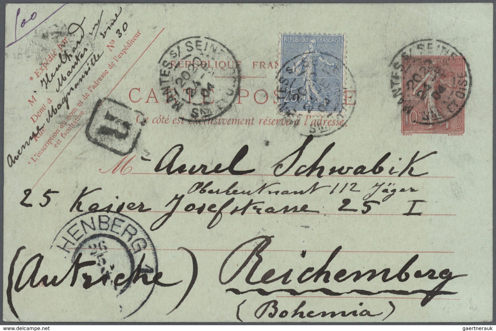 GA Frankreich - Ganzsachen: 1875/1910 (ca.), Sammlung von etwa 140 alten Ganzsachen bzw. Postkarten-Vor