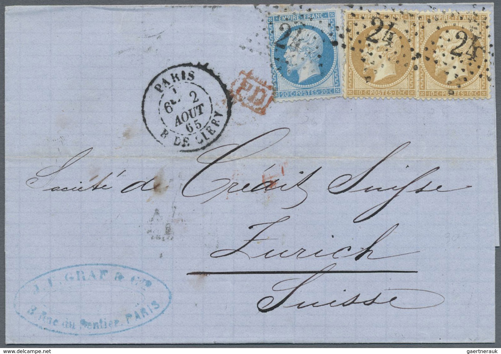Br Frankreich - Stempel: 1856/1875, ETOILE/ETOILE AVEC NUMERO, group of apprx. 56 entires with franking