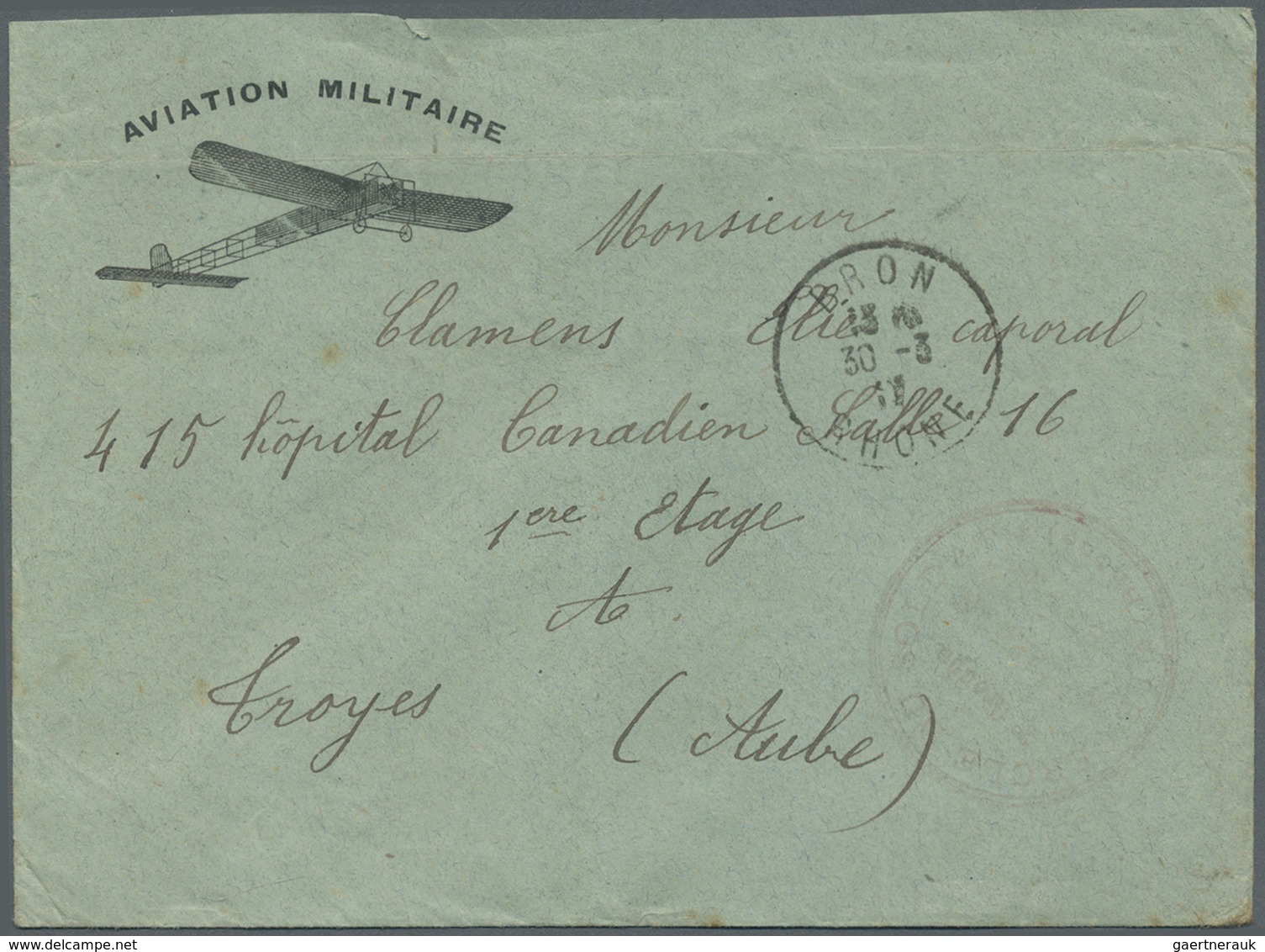 Br Frankreich - Militärpost / Feldpost: 1915/1917, Cover Trio With Military Aviation Mail, Comprising A - Covers & Documents
