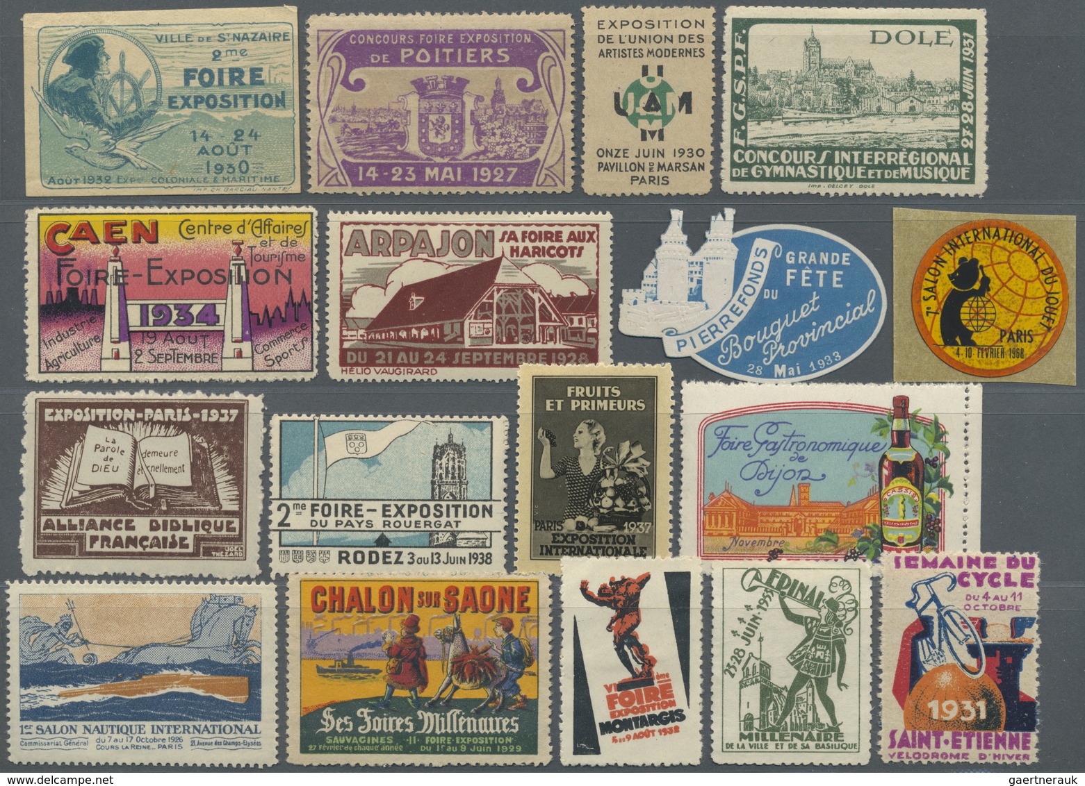 Frankreich - Besonderheiten: 1925/1980, EXHIBITIONS, FAIRS, EVENTS - POSTER-STAMPS, Comprehensive An - Autres & Non Classés