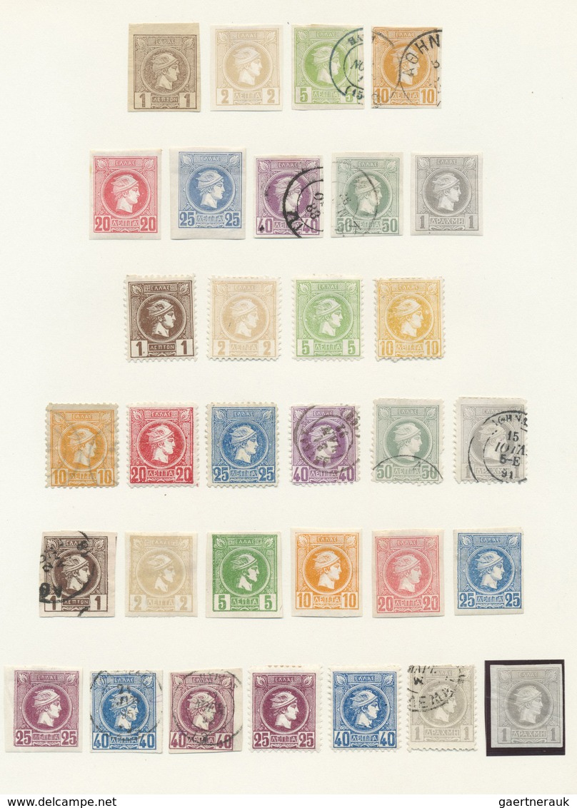 */O Griechenland: 1865/1930 (ca.), Mainly Mint Collection On Album Pages, From A Nice Section Of 36 Larg - Lettres & Documents