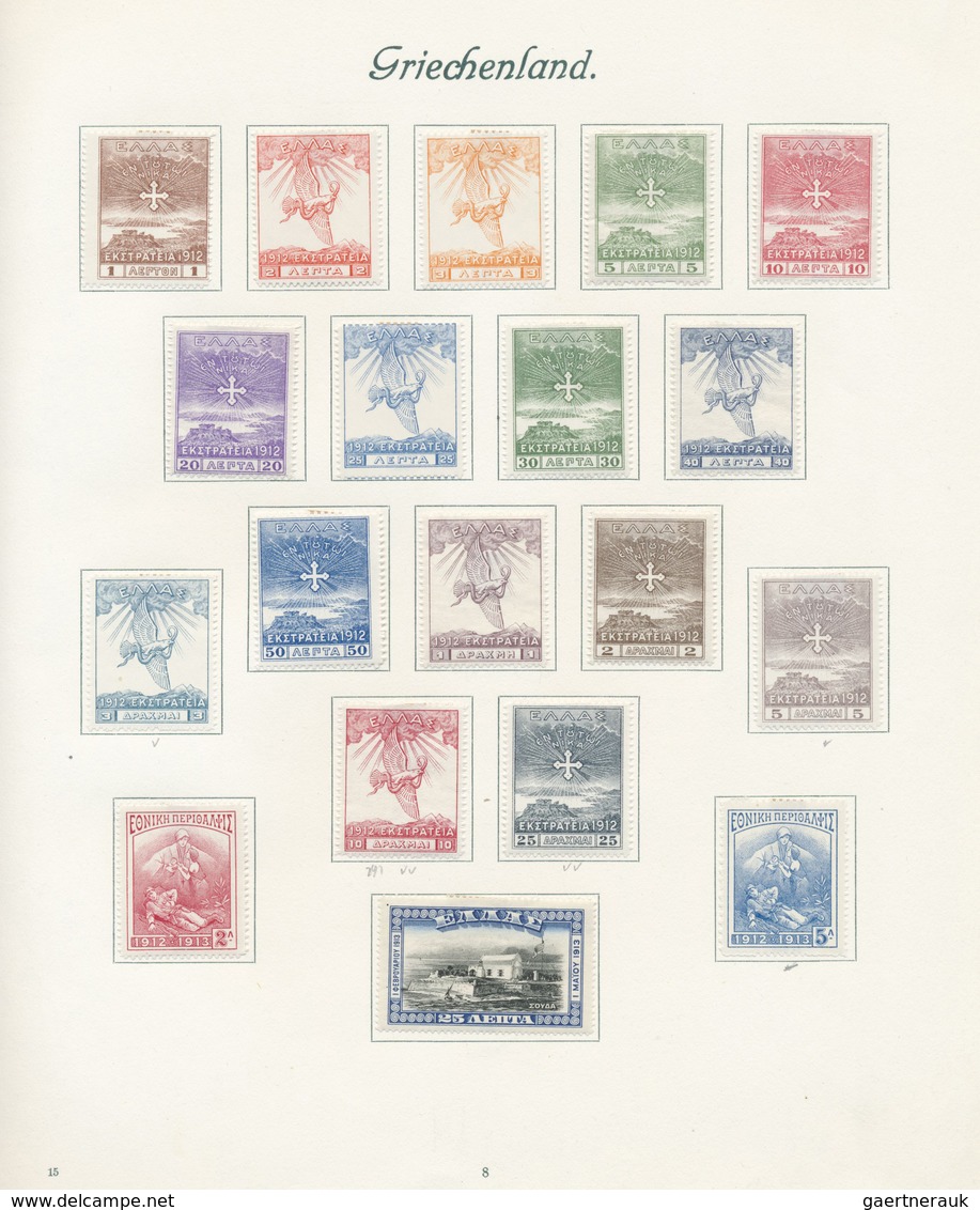 */O Griechenland: 1865/1930 (ca.), Mainly Mint Collection On Album Pages, From A Nice Section Of 36 Larg - Lettres & Documents