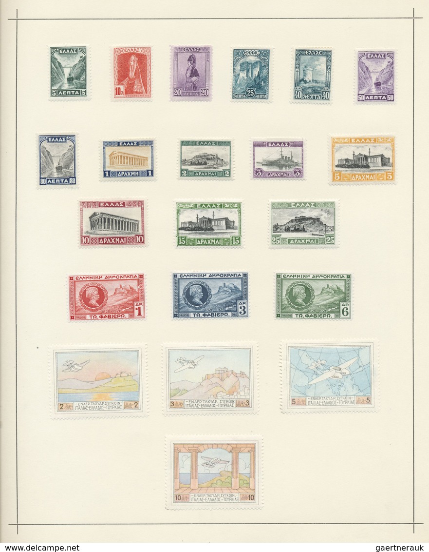 */O Griechenland: 1865/1930 (ca.), Mainly Mint Collection On Album Pages, From A Nice Section Of 36 Larg - Lettres & Documents